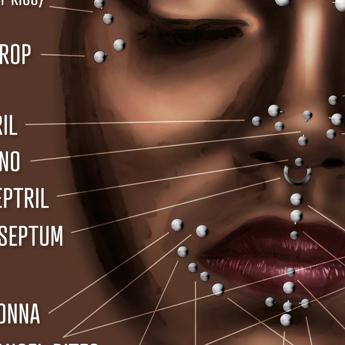 Facial Piercing Chart