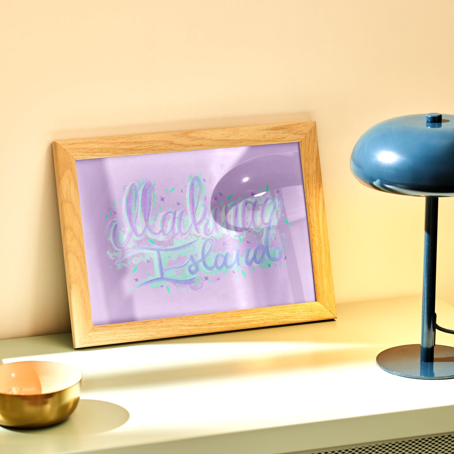 Mackinac Island Calligraphic Watercolor Lettering