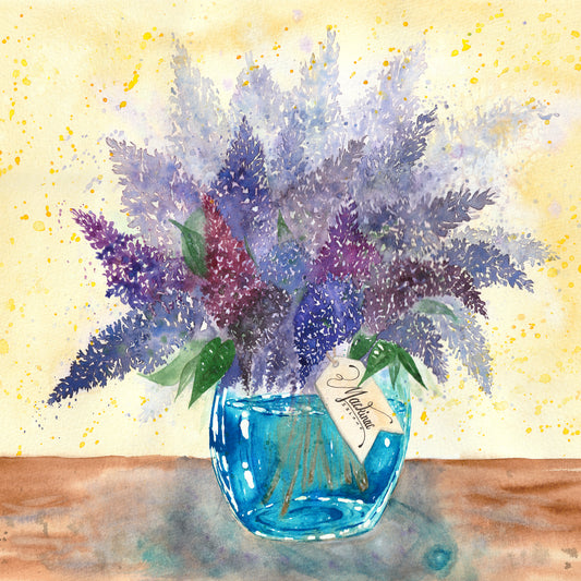 Mackinac Island Lilacs Watercolor