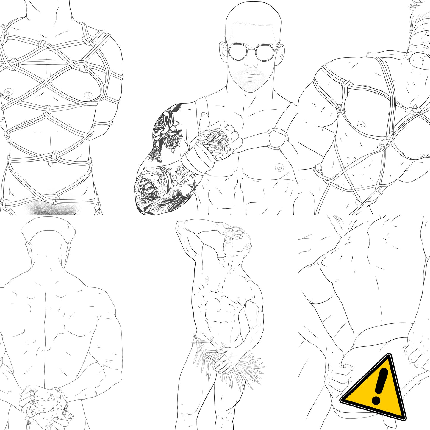 Gay and Queer 18/21+ Adult Coloring Book, Issue #7