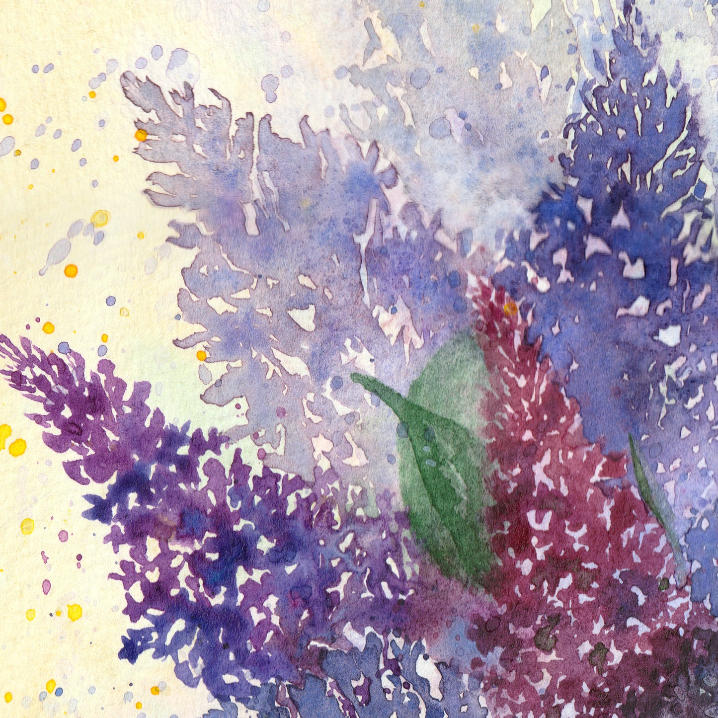 Mackinac Island Lilacs Watercolor