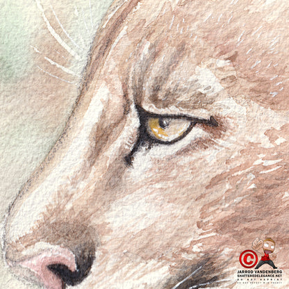 Mountain Lion Watercolor