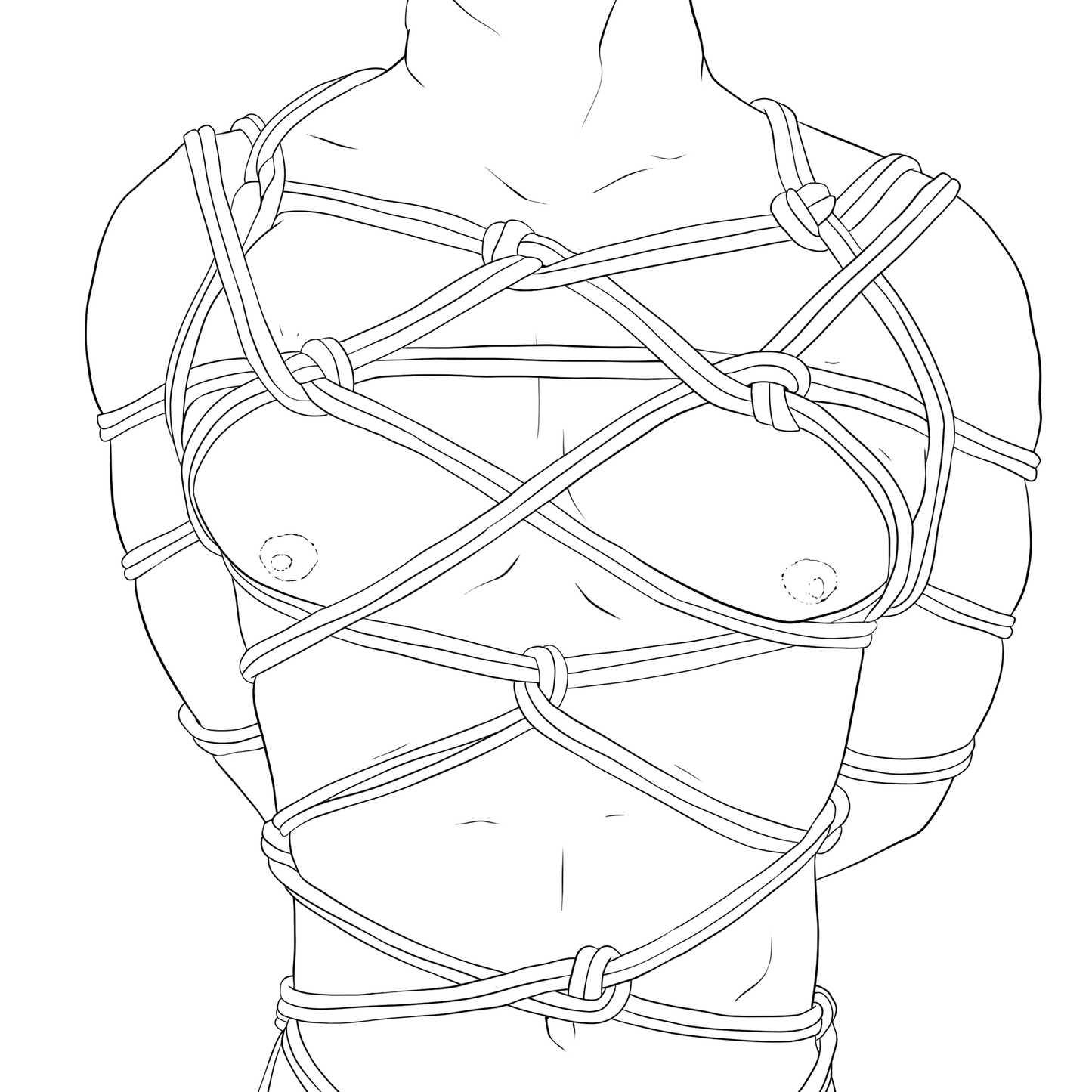 Gay and Queer 18/21+ Adult Coloring Book, Special Demi-Issue, Leather and Shibari