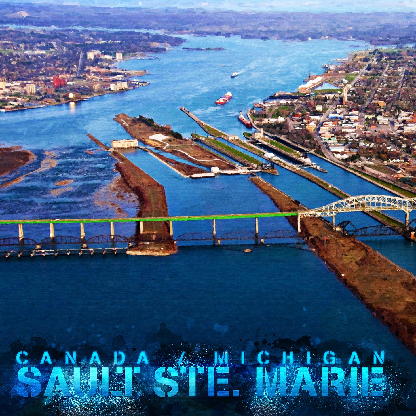 Sault Ste. Marie Michigan and Canada, The Locks