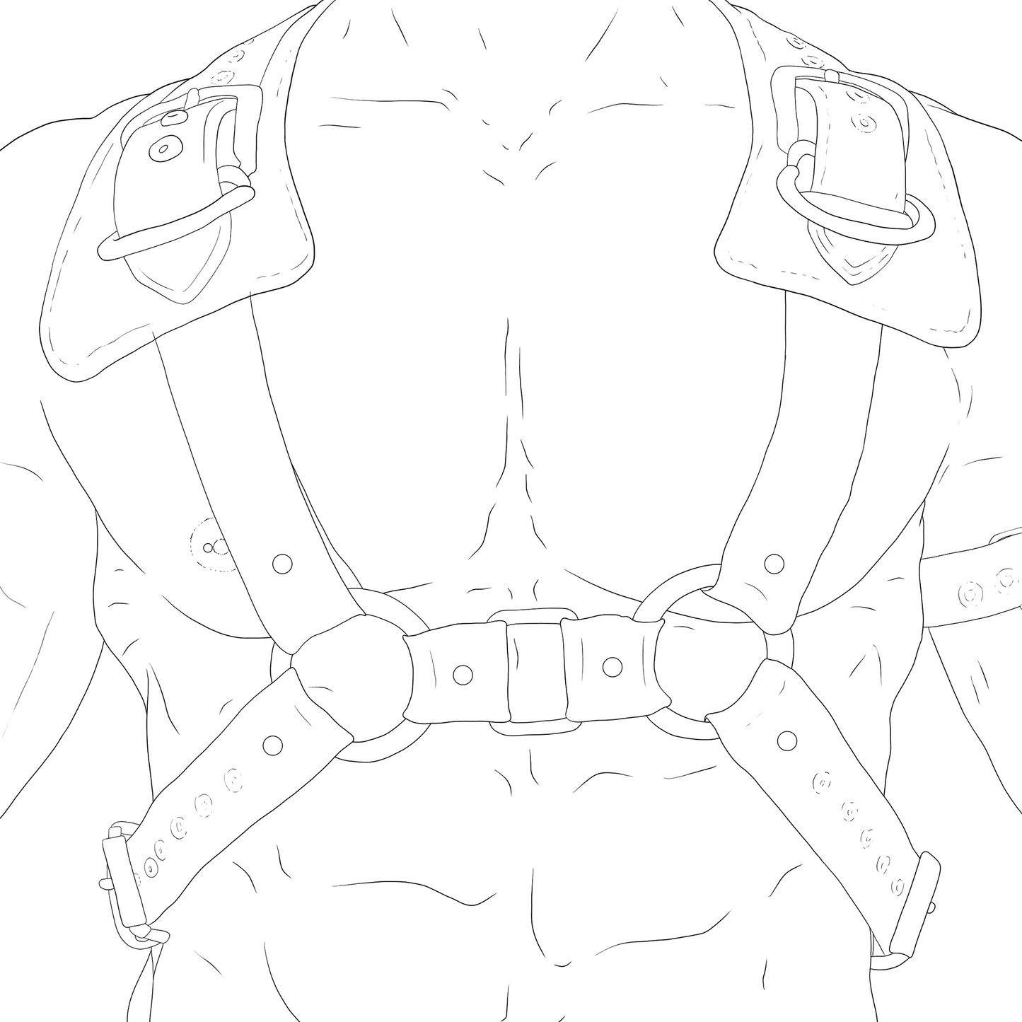 Gay and Queer 18/21+ Adult Coloring Book, Special Demi-Issue, Leather and Shibari