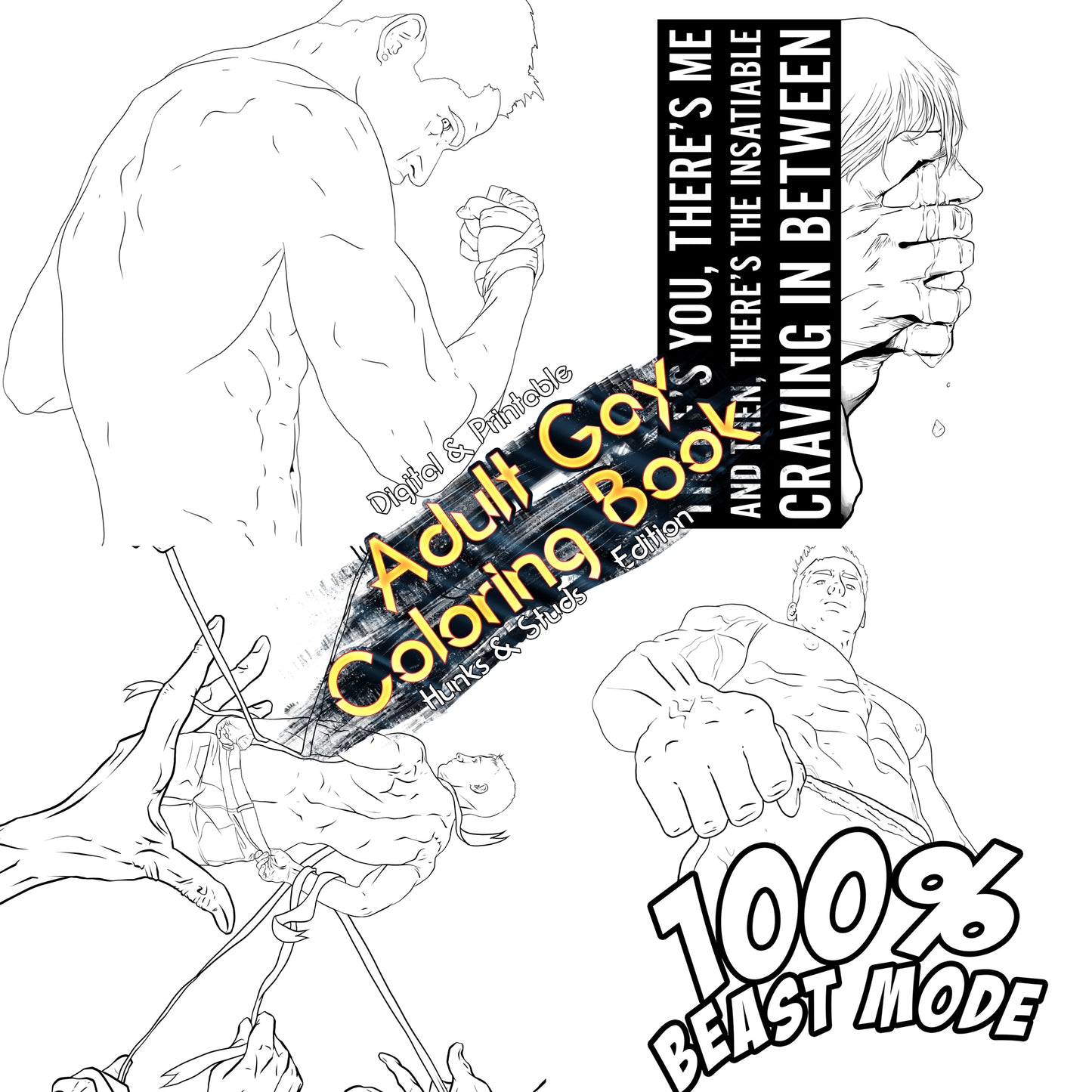 Gay and Queer 18/21+ Adult Coloring Book, Mega Issue, 1-6