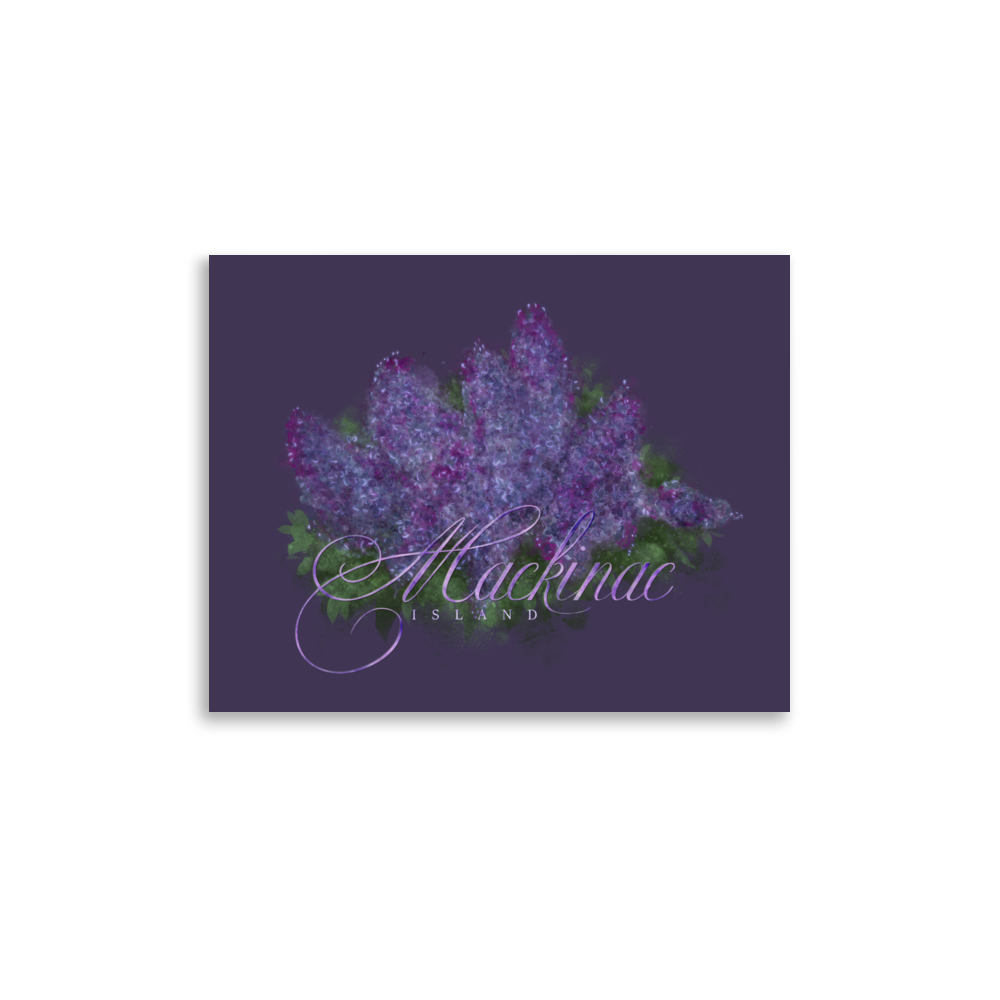 Mackinac Island Lilac Calligraphy