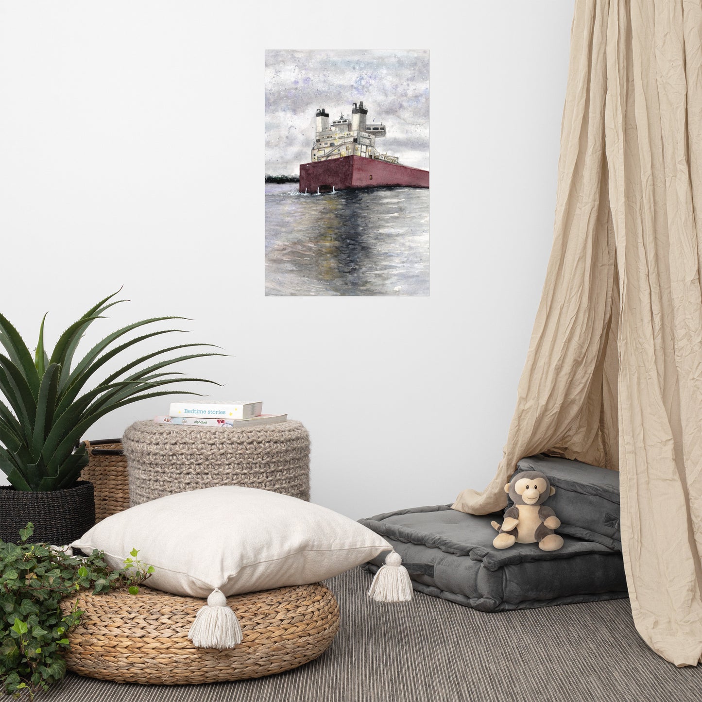 Freighter Watercolor