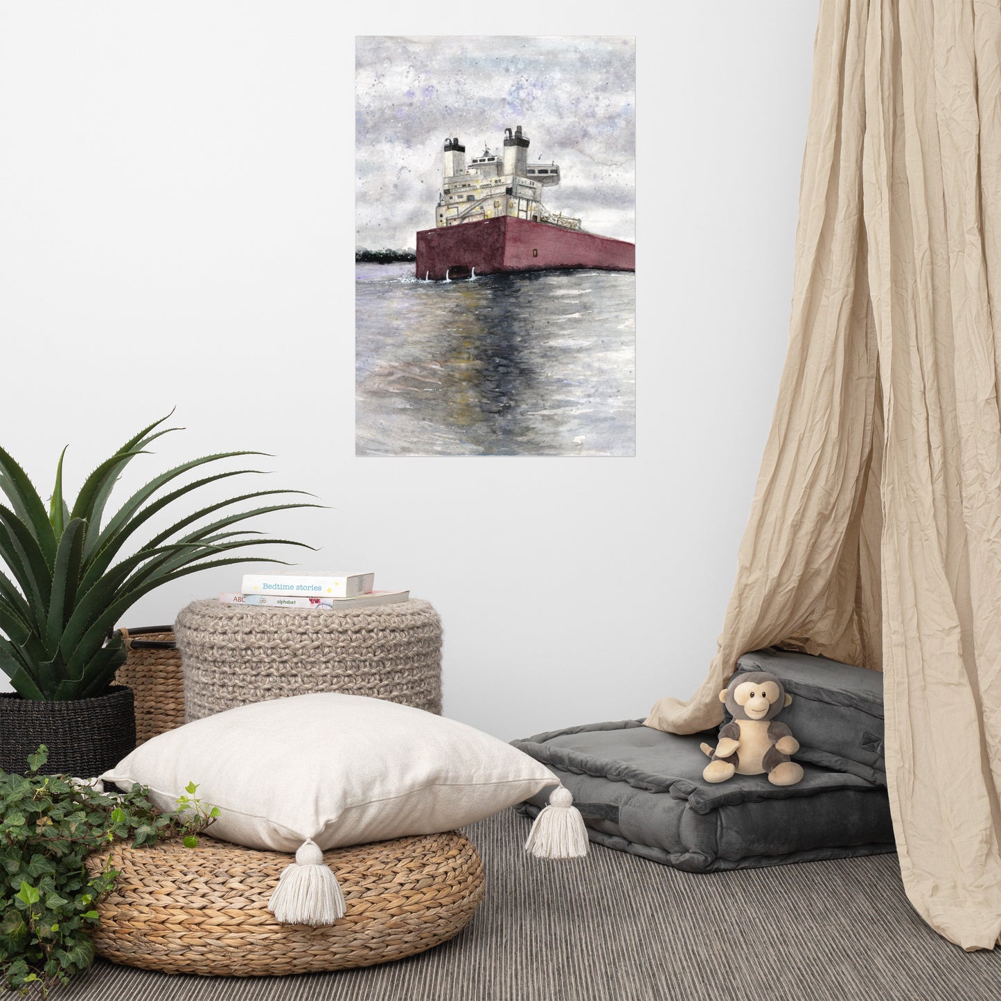 Freighter Watercolor