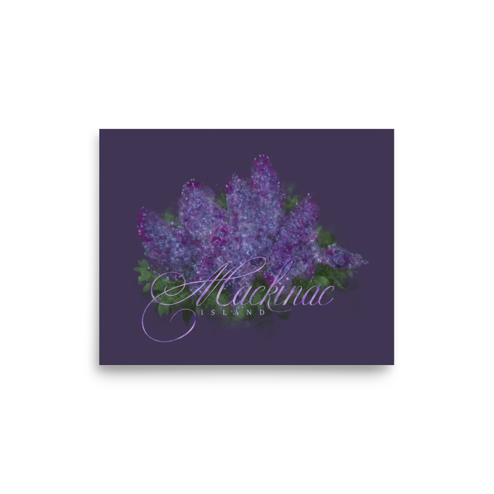 Mackinac Island Lilac Calligraphy
