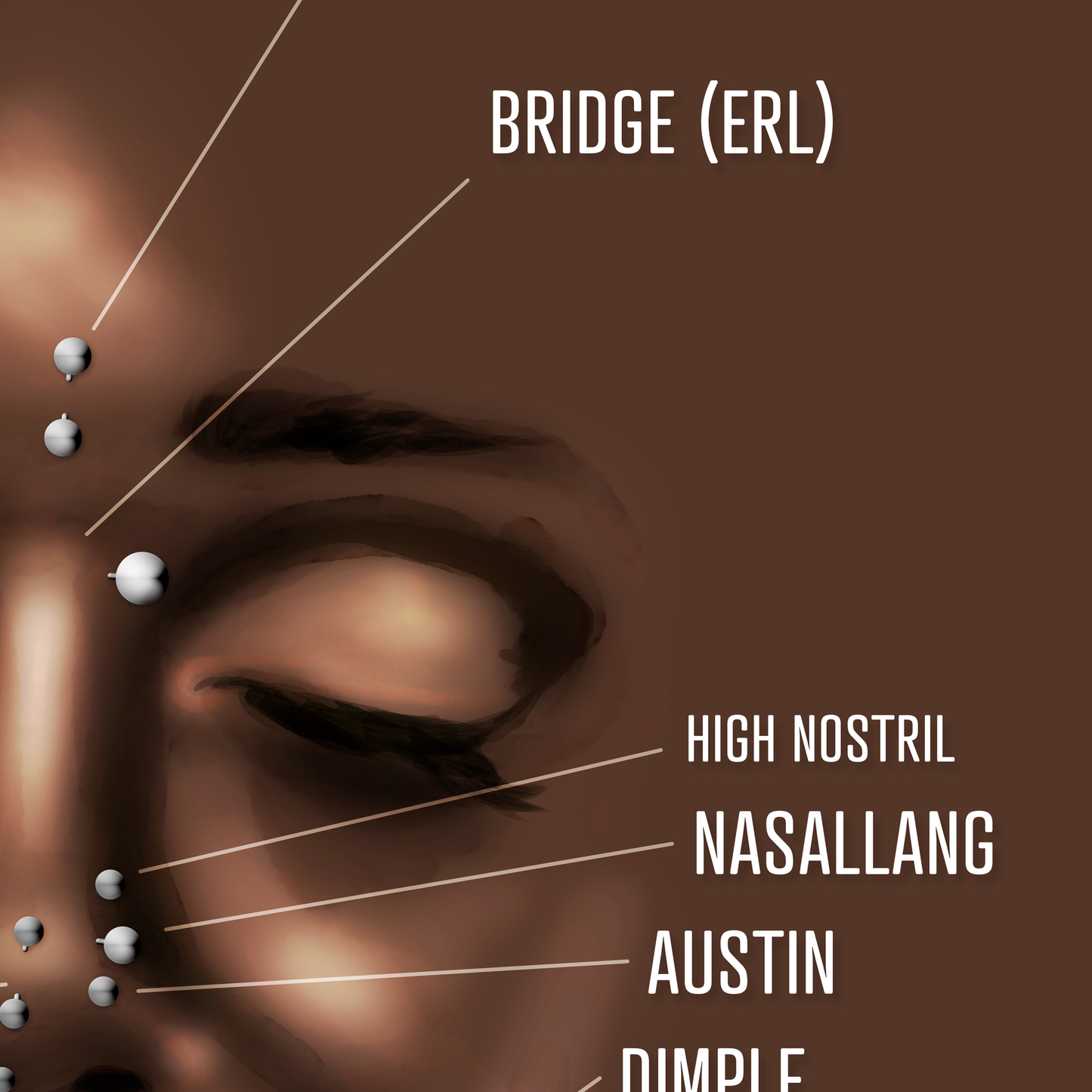 Facial Piercing Chart