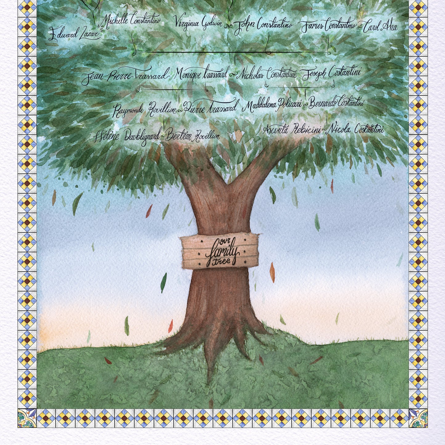 Jennifer Constantino's Family Tree Framed Print