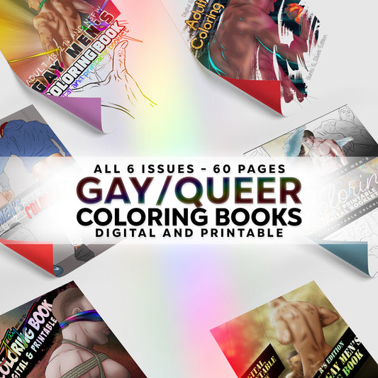 Gay/Queer Adult NSFW Printable Downloadable Coloring Book
